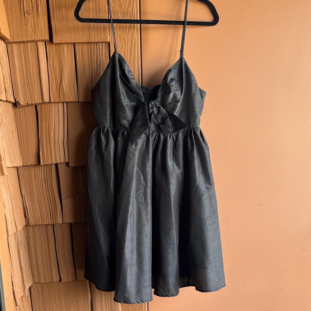 Black Bow front cocktail dress